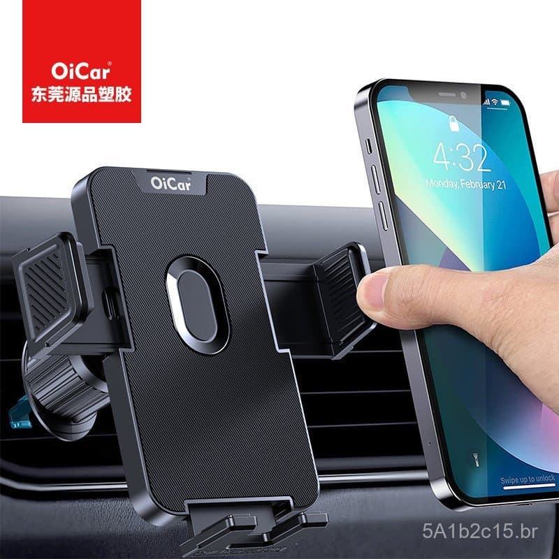 Suporte de celular com ventosa para carro, suporte universal para painel de navegação, suporte de celular com clipe para