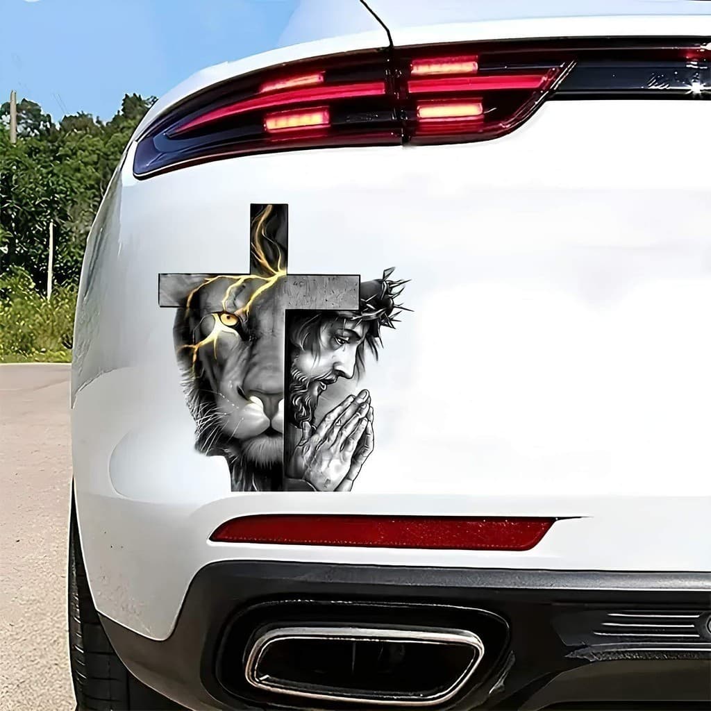 Adesivo Leão da Tribo de Judá ALTA DEFINIÇÃO CARRO MOTO