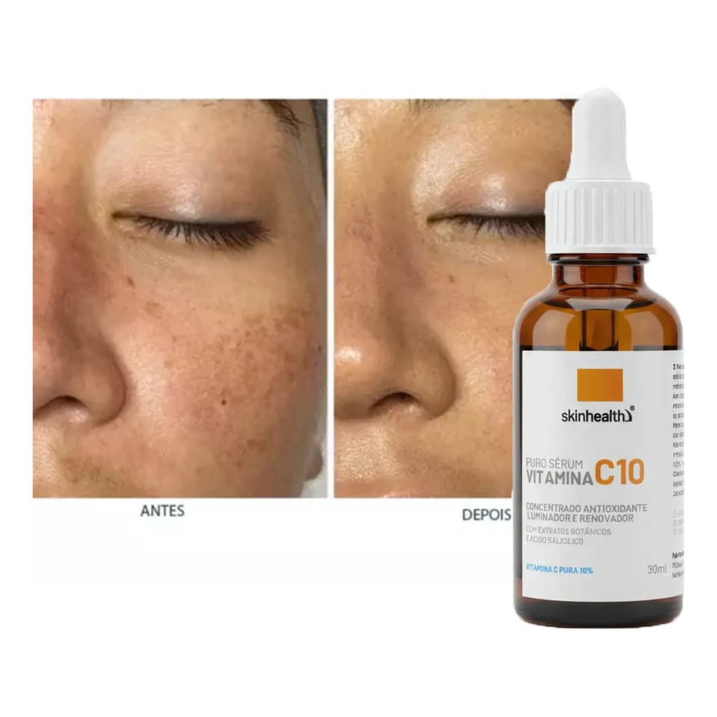 Sérum Vitamina C 10% Pura 30ml SkinHealth Clareador Facial
