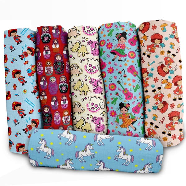 Tecido Tricoline Estampas Pets Infantil Animais Meninos Meninas Artesanato Patchwork