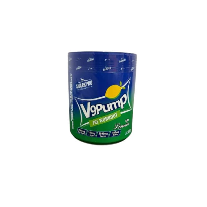 Pré Treino V9 Pump Refrigerante Limao 300g Shark Pro