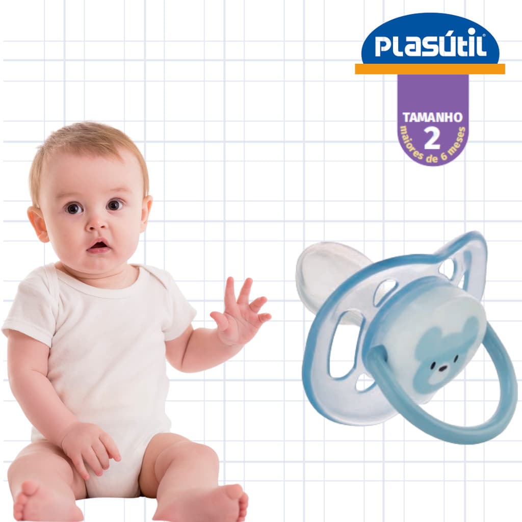 Kit Chupeta e porta chupeta Plasútil Menino Menina Bebê Organização Higiene Praticidade