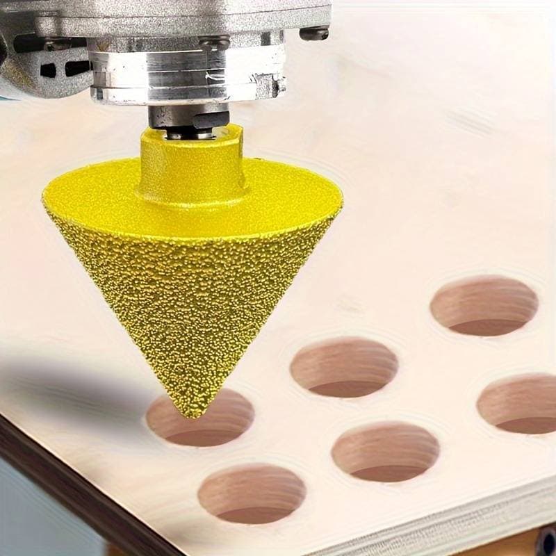 Broca Diamantada Cônica para Esmerilhadeira, 0-2" (50mm), Rosca 5/8-11, Ideal para Azulejos e Alargar Furos - 1 Peça 38m