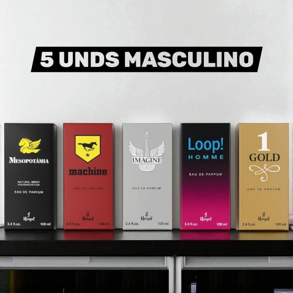 KIT COM 05 PERFUMES MASCULINO DE 100ML CADA | FRAGRANCIA IMPORTADA