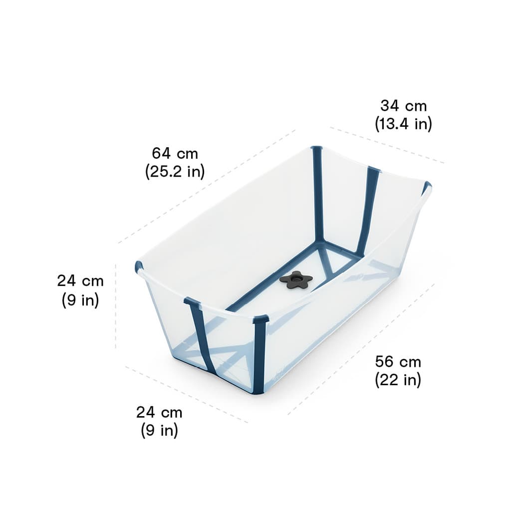 Banheira Dobrável para bebê - Flexi Bath Stokke Azul