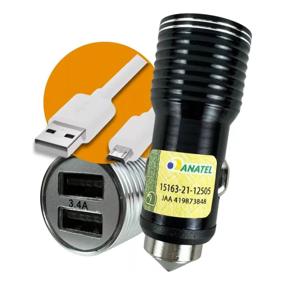 Carregador  Veicular 3.4 Micro Le-525v - Lelong