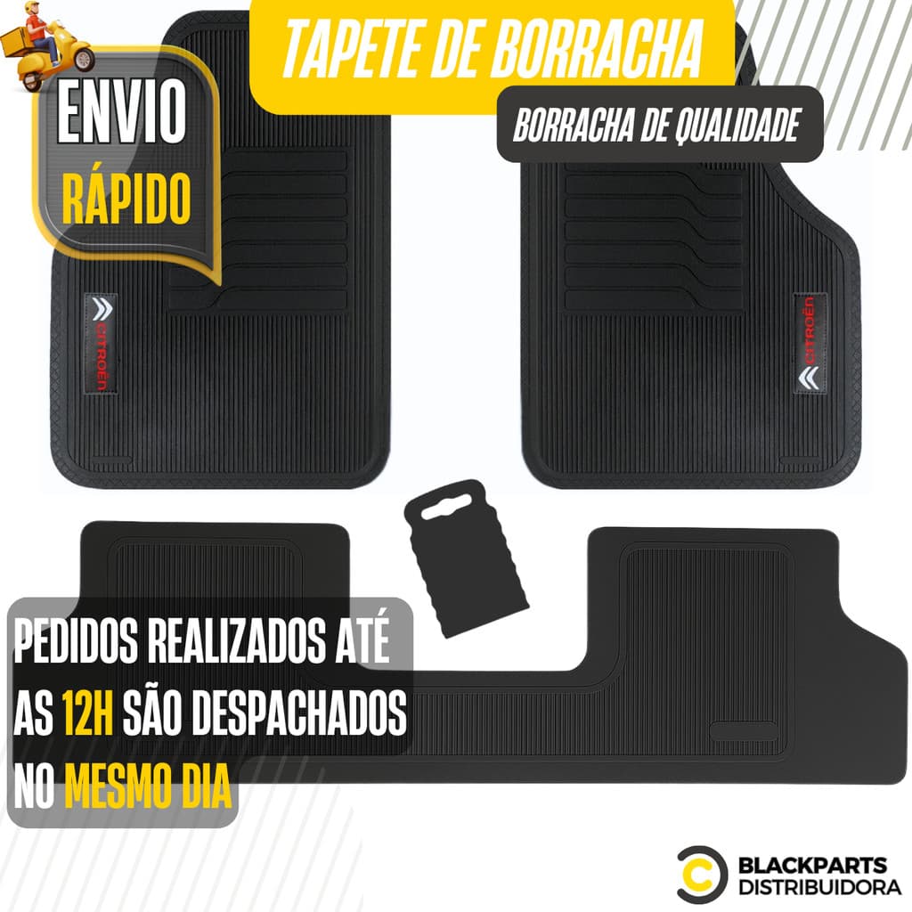 Kit Jogo Tapete Citroen Borracha Personalizado Automotivo Impermeável Carro Antiderrapante