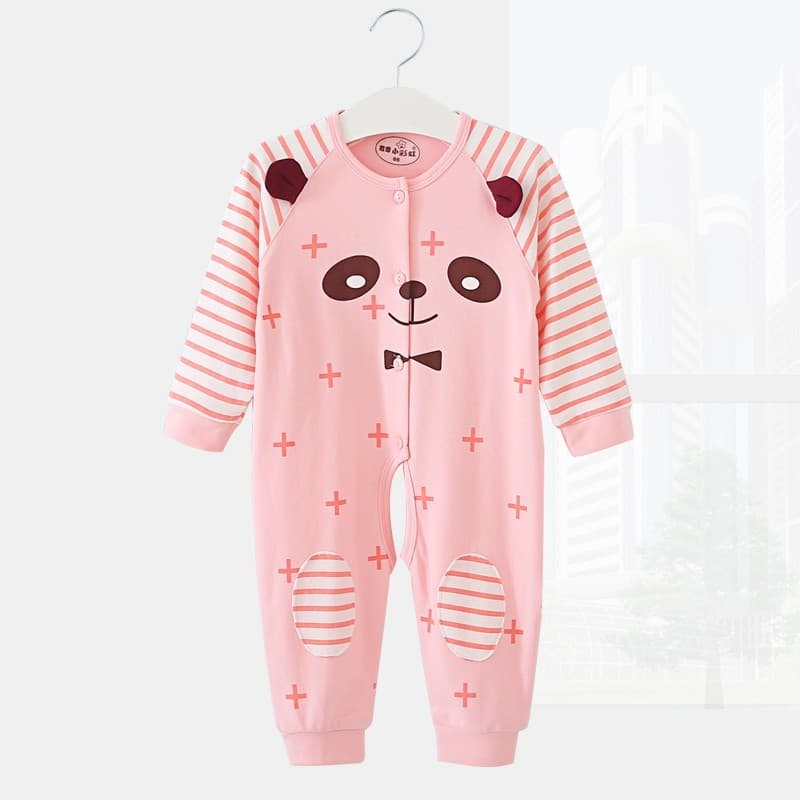 Macacão de bebê primavera outono roupas menino macacão de algodão puro roupas de bebê menina pijamas de manga comprida 3
