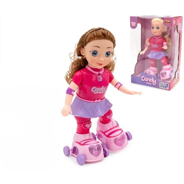 Boneca Candy Patins 34cm Articulada Com Luz e Som