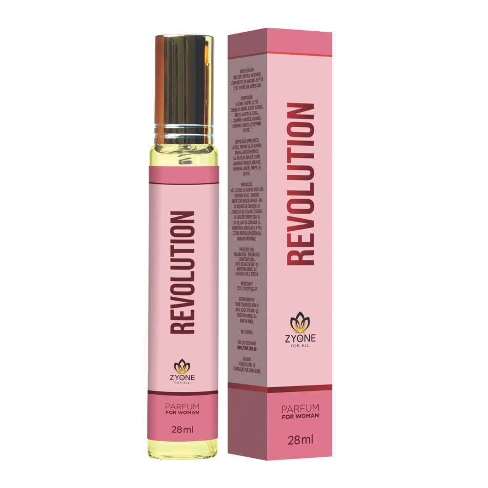 Perfume Feminino Revolution Zyone Alta Fixação 25% de Essência Importada Parfum