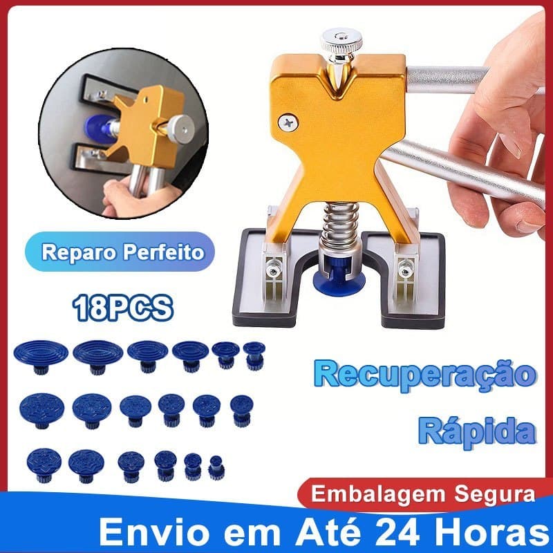 Kit 15 Peças Ferramentas De Reparo Remoção Amassados Carro Manual Recuperação Rápida Automotiva Portátil
