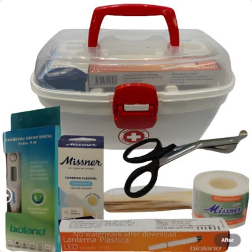 Caixa Maleta P/ Kit Primeiros Socorros Medicamentos 24x14x13