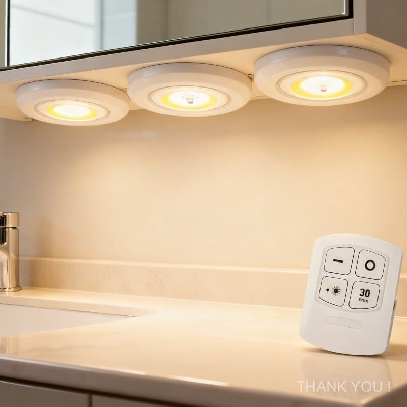3/6/9 Kit Lampada Luminaria Led Spot Sem Fio Controle Remoto Luz LED