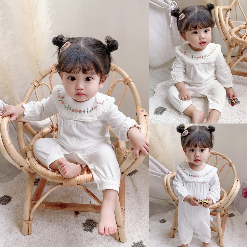 Coco mãe menina bebê boneca colarinho macacão bonito princesa cem dias macacão primavera outono roupas menina roupas de 