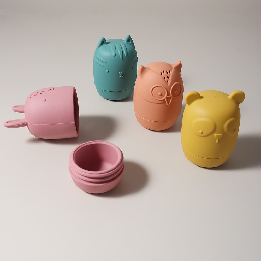 Bebê grau alimentício Silicone mordido jogando brinquedo de água bebê dos desenhos animados banho praia banheiro brinque