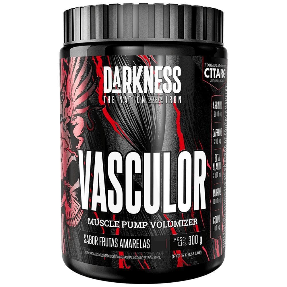 DARKNESS Suplemento Pré-Treino Vasodilatador Máximo Desempenho Fórmula de Alta Performance - 300g