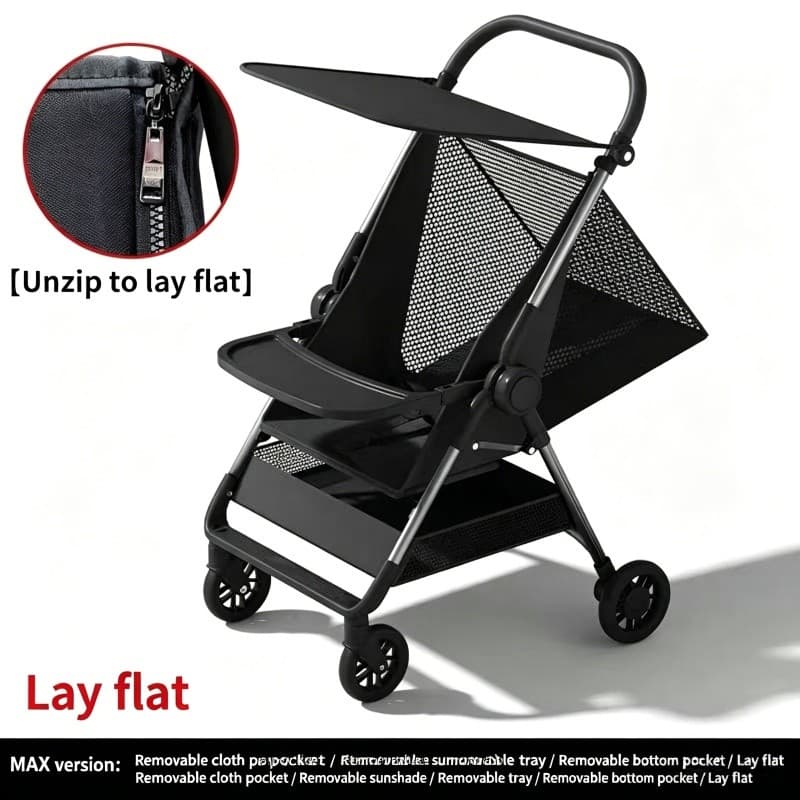 Carrinho de bebê para carro de bolso, leve, dobrável, estilo de embarque de alta paisagem/estilo meio deitado/estilo com
