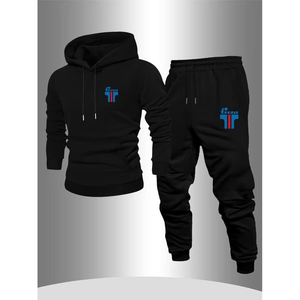 Conjunto Moletom Canguru Masculino Tisza Blusa De Frio + Calça Moletom Estampados Unissex Outono/Inverno