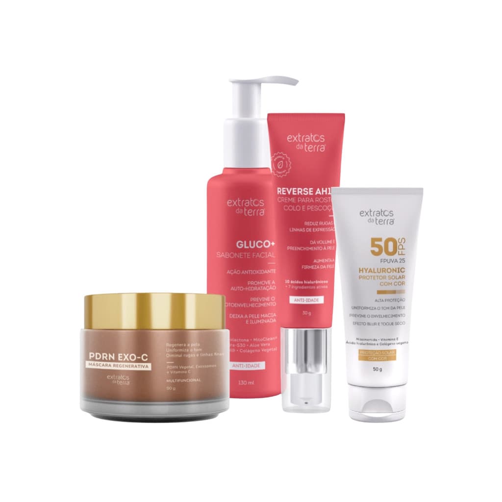 Kit Anti-idade Com PDRN Skincare Extratos da Terra