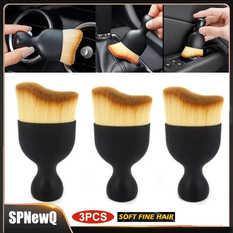 Kit 3 Peças Pincéis Remoção De Poeira Para Escova De Carro ESCOVA DE LIMPEZA PRONGA