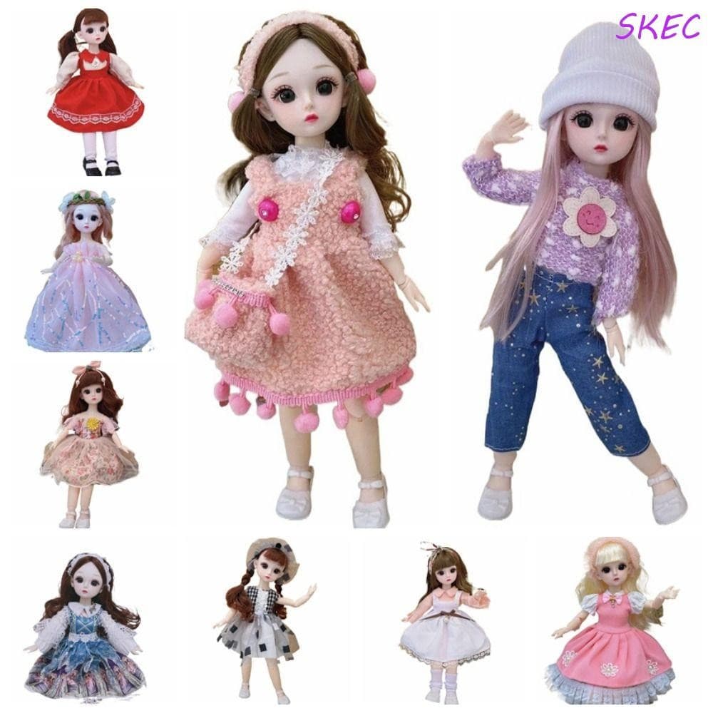 Boneca Princesa SKEC Girl , Com Roupas , Olhos Grandes , Bonecas De 30 Cm , Articulações Removíveis , Vestido Articulado
