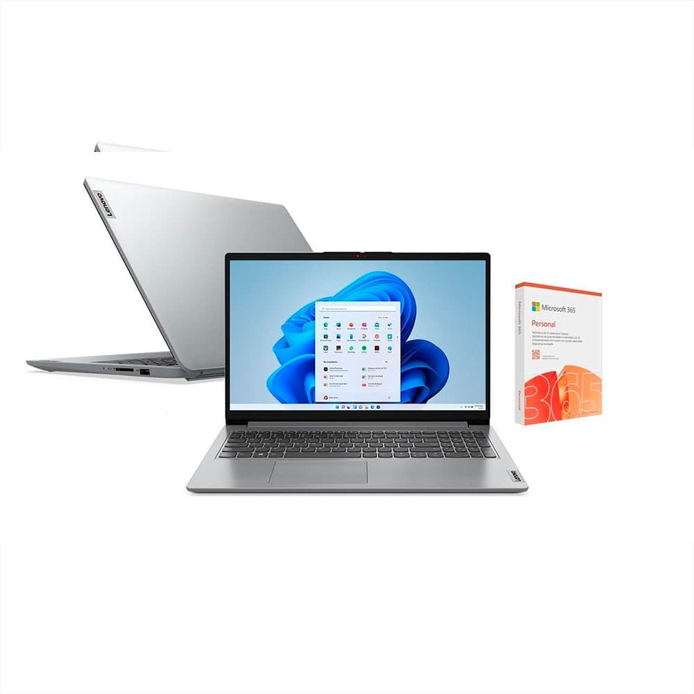 Notebook 15.6P IdeaPad1 Windows 11 Intel Core i3-1315U 8GB RAM 256GB SSD Lenovo