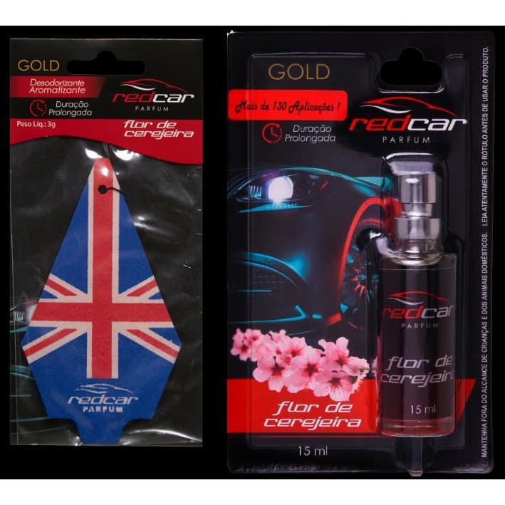 Kit Carro Perfumado - Sachê + Aromatizante Automotivo Red Car