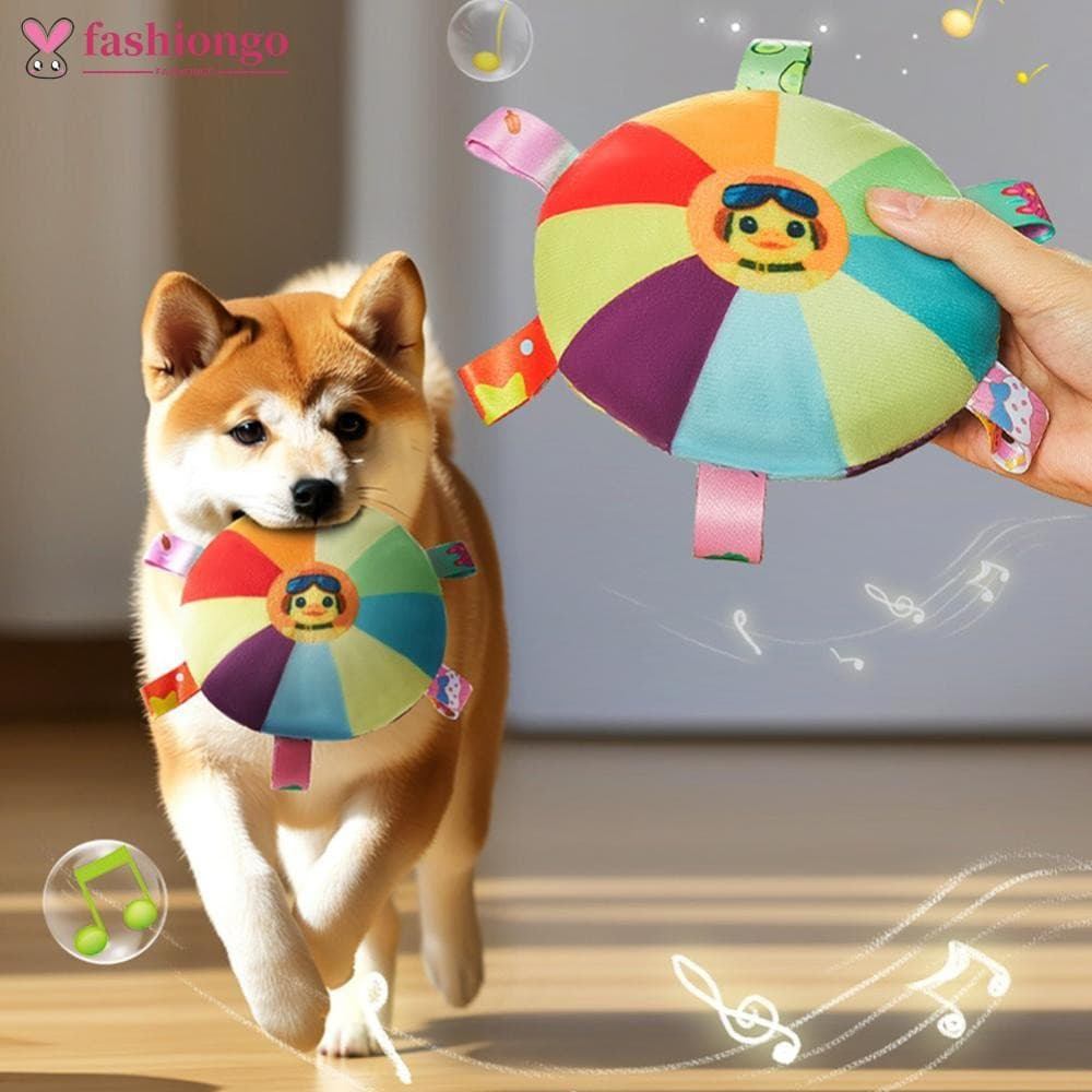 FASHIONGO Brinquedo Interativo Para Cães Com Sino , Brinquedos Mordida De Cachorro , Disco Voador Treinamento E Jogo , A