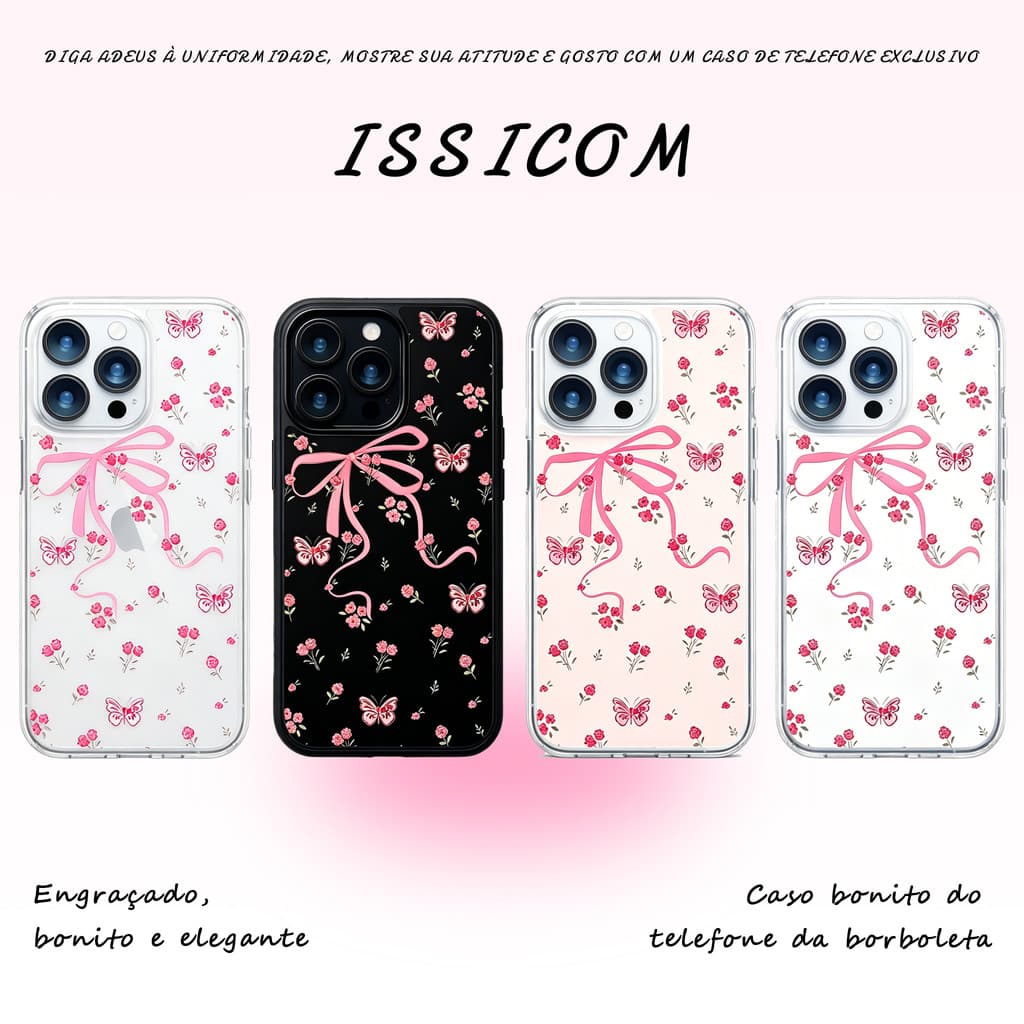 Capa de Celular Caso de telefone borboleta Linda capinha capinha iphone capa iphone capinha iphone 15iphone 17-XR