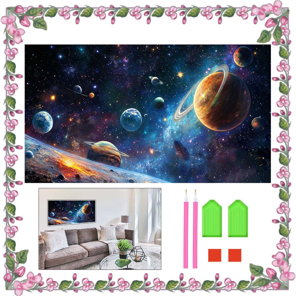 70 x 40 cm, Kits de arte de diamante, kits de pintura de diamante de estrelada, pintura de pedras 5D quadrada de artes