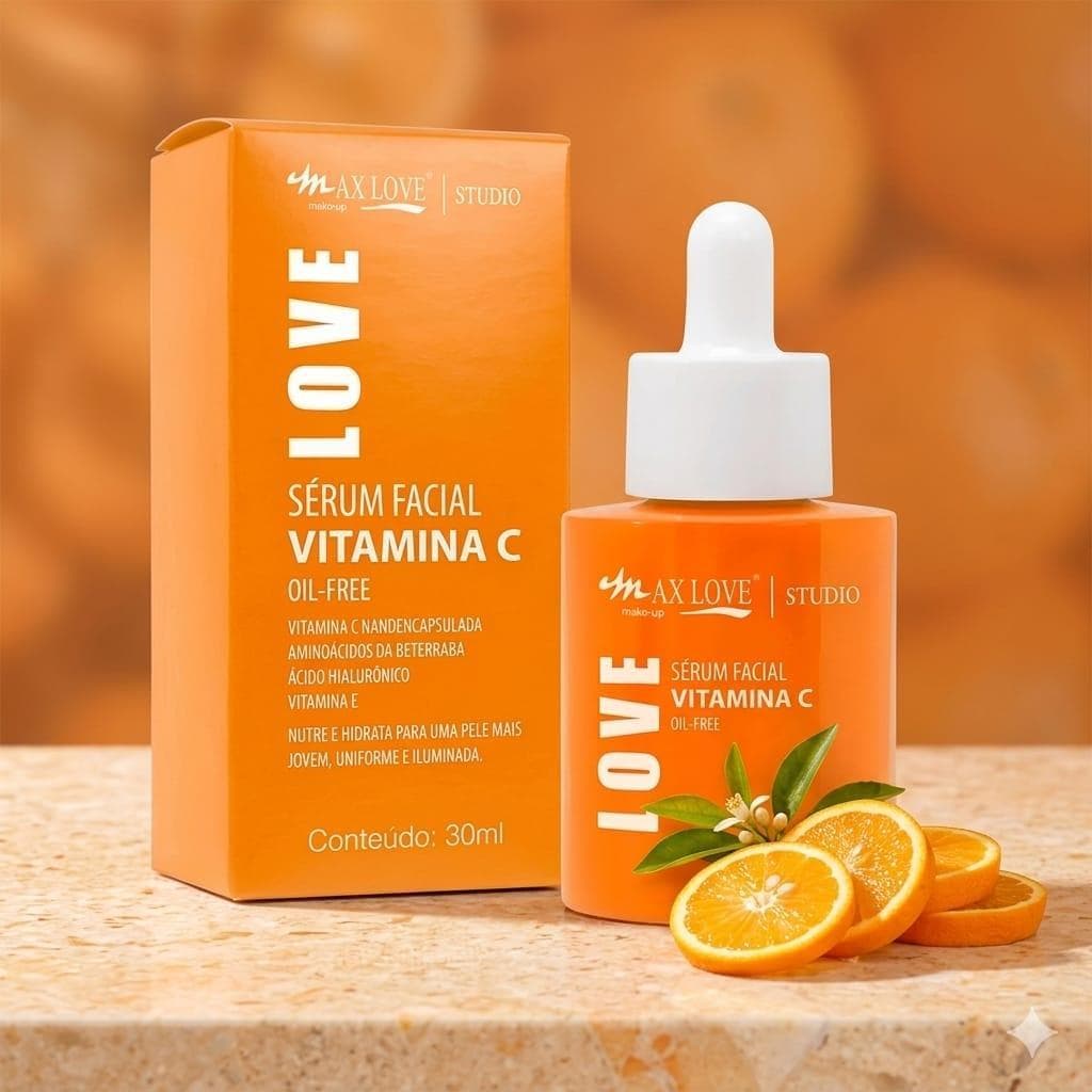 Sérum Facial Vitamina C Max Love Skincare Antioxidante Previne Envelhecimento