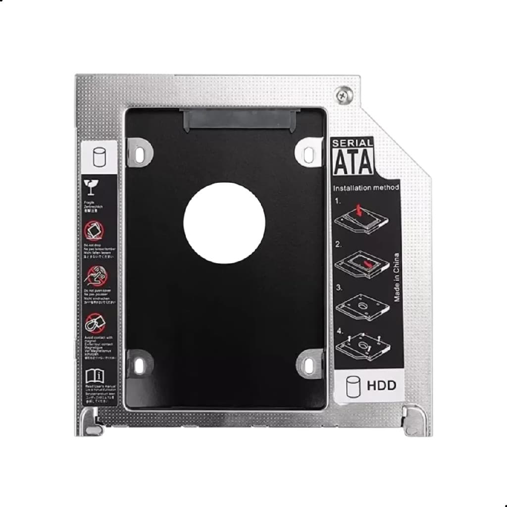 Case Adaptador Caddy 2 Hd Ssd/dvd P/ Notebook 9,5MM KPHD010