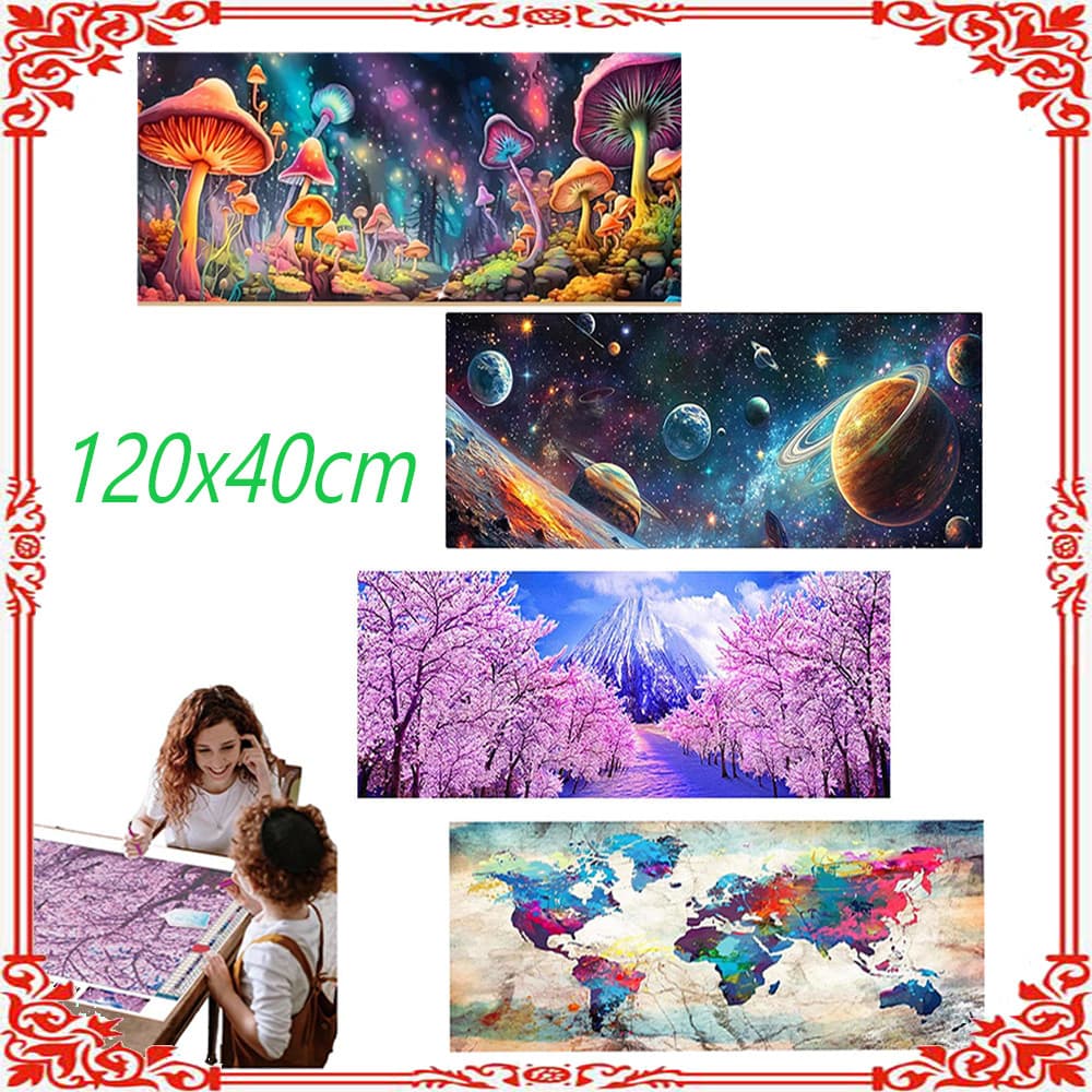 Conjunto de pintura com diamantes 5D   Pintura com diamantes DIY de 120 x 40 cm