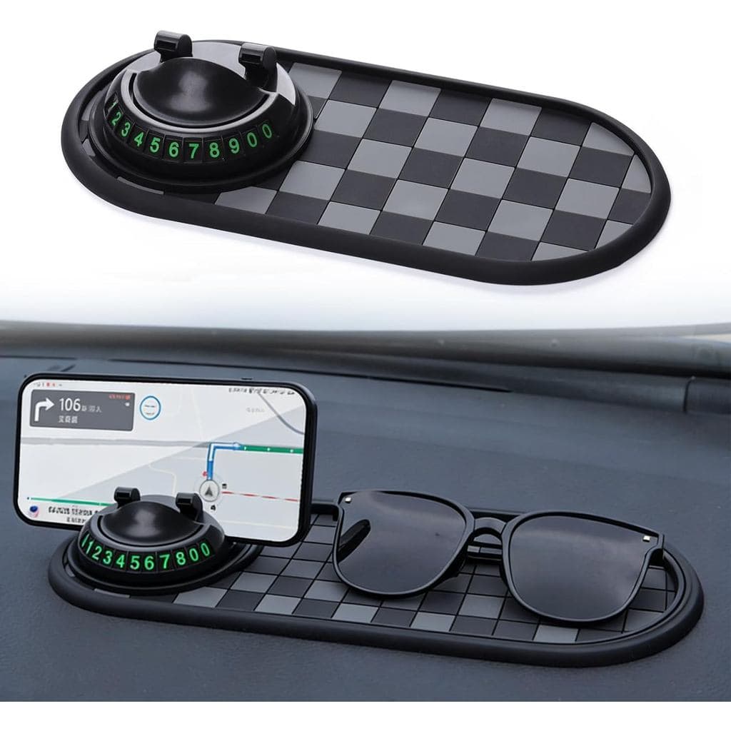 Tapete De Telefone Multifuncional Antiderrapante Para Carro Com 360 ° Suporte Giratório , Celular Painel De , Telefones 