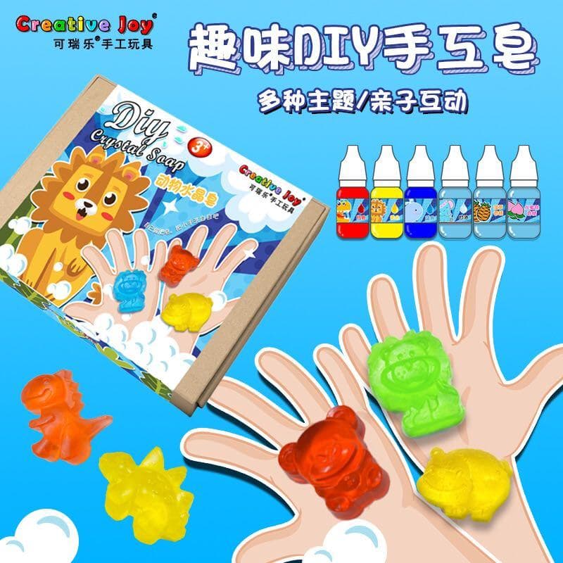 Crianças brinquedos educativos criativos dos desenhos animados sabão artesanal diy cristal sabão divertido brinquedo Mat