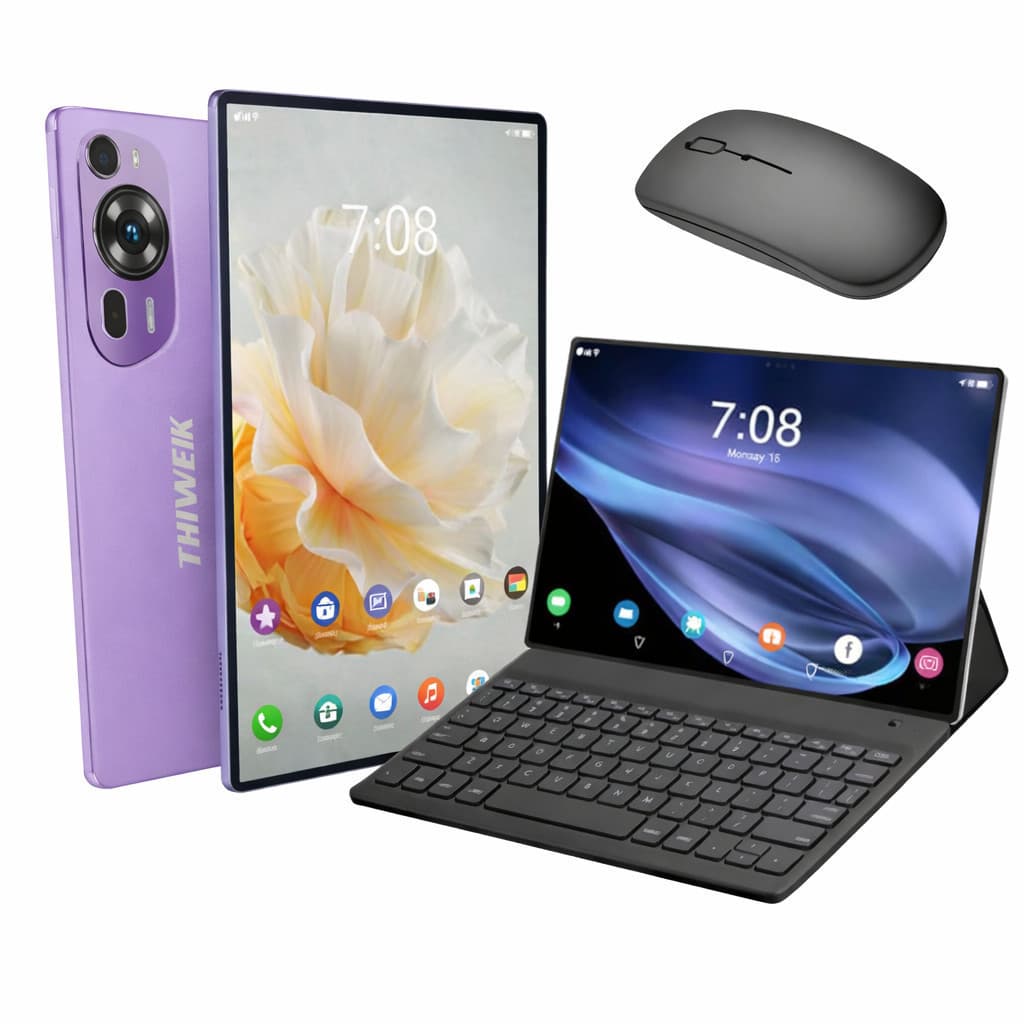 Tablet Android T10 Roxo 512GB Memória 12GB Ram 10,1' Polegadas 4G Wi-Fi Octa-Core + Teclado e Mouse