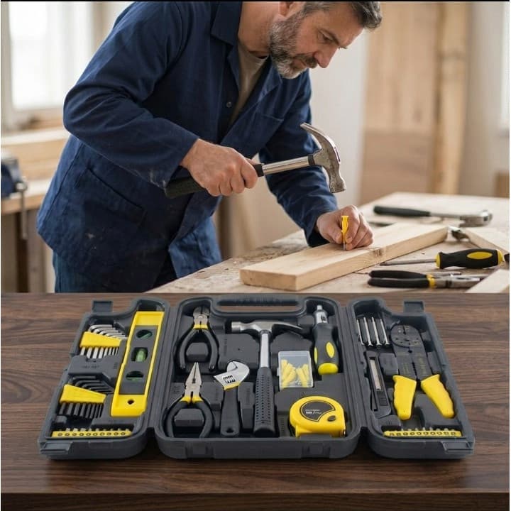 Kit Ferramentas 129 Peças com Maleta Completo para Uso Doméstico e Profissional janoclick 