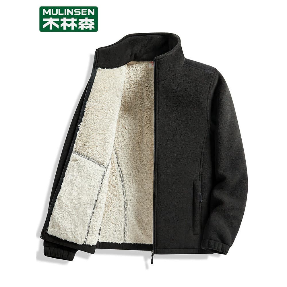 Mulinsen jaqueta de lã ao ar livre masculina jaqueta de lã inverno novo estilo forro de lã quente forro de jaqueta engro
