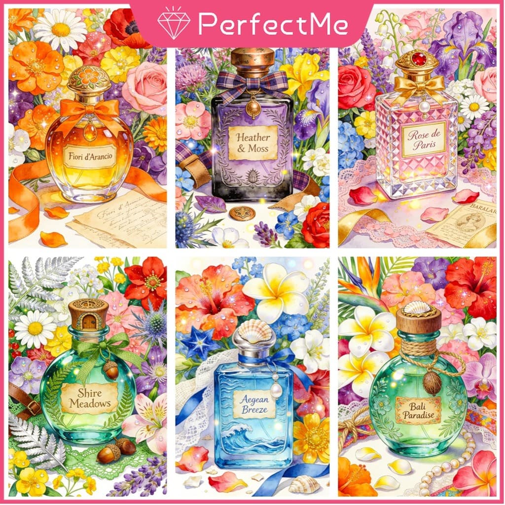 Pmperfume De Flores Coloridas Pintura De Diamante 5D E Conjunto De A Óleo Digital DIY-Decoração De Arte De Parede Premiu