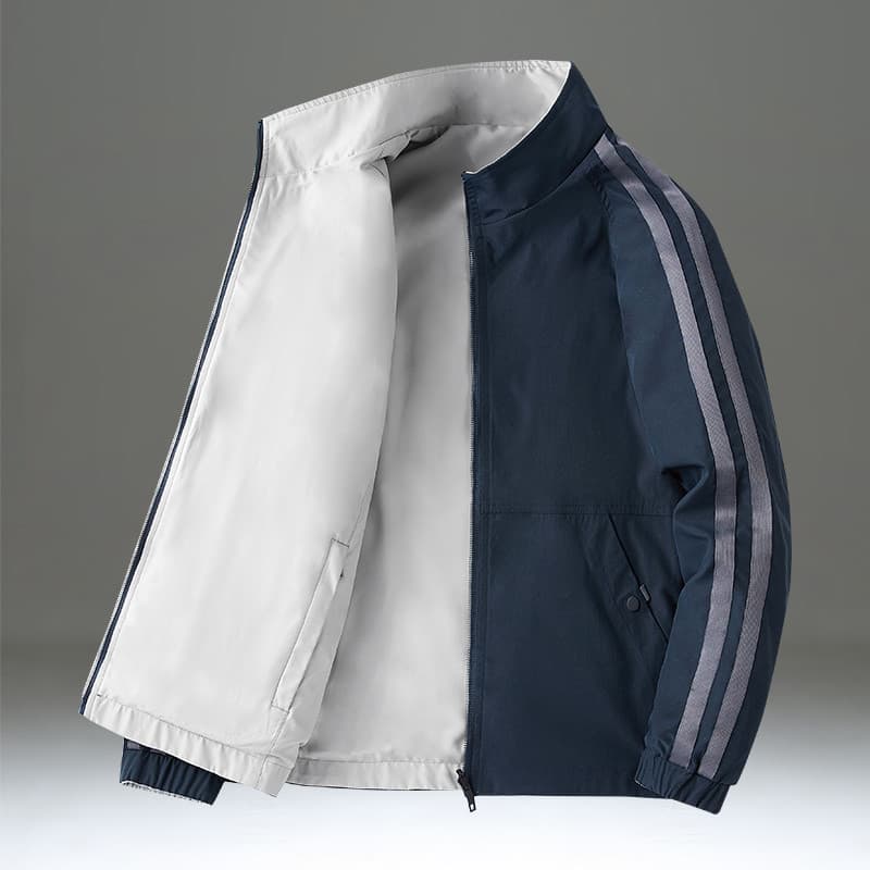 Jaqueta dupla face masculina 2025 novo estilo outono jaqueta solta tamanho grande gola jaqueta moda Casual blusão