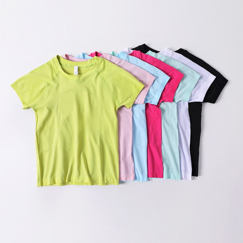 Camiseta roupas de Fitness de manga curta feminina respirável apertado estiramento correndo roupas de treinamento roupas
