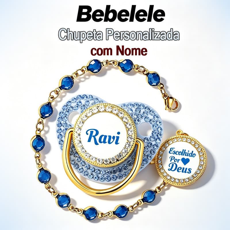 Chupeta para bebês com nome personalizado do bebê, chupeta de silicone BPA Free