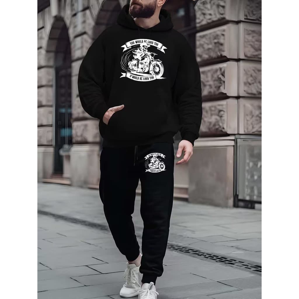 Conjunto Moletom Canguru Masculino Cross Blusa De Frio + Calça Moletom Estampados Unissex Outono/Inverno
