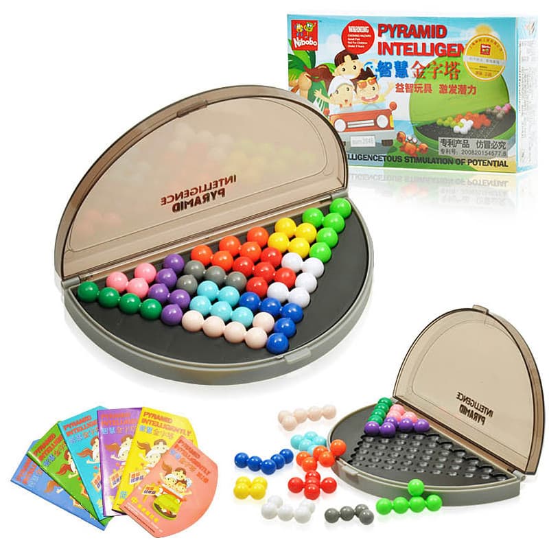 Nibobo sabedoria pirâmide inteligência contas mágicas brinquedos educativos caixa única 7 livros 538 brinquedos de desen