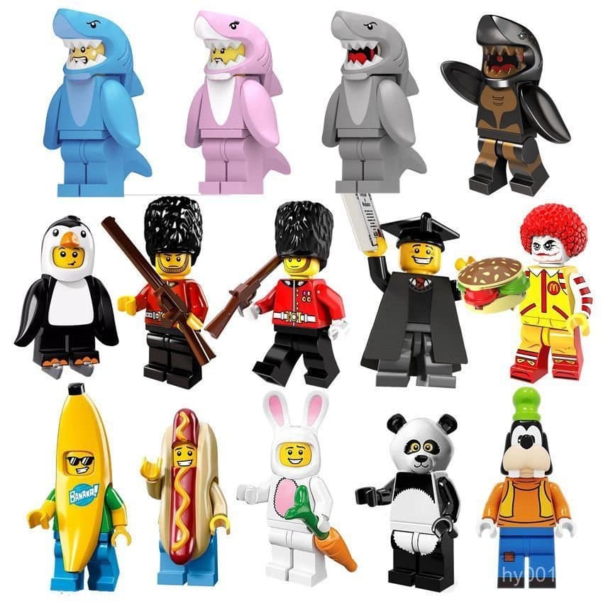 Compatível com blocos de montar da série Lego Draw, minifiguras de desenhos animados, pequenas peças Prese P9UU