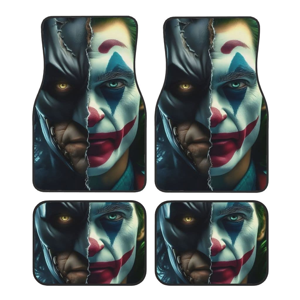Tapetes De Carro Joker E Batman , 4 Peças De Forros Automotivos Respiráveis Versáteis De Design Moderno Universal Adequa
