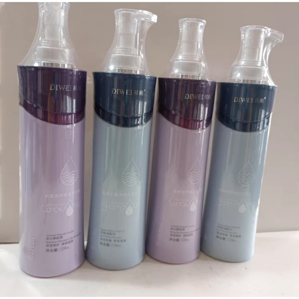 Diwei shampoo aminoácido sedoso elegante macio shampoo água luz colágeno macio creme de cabelo condicionador hidratante 
