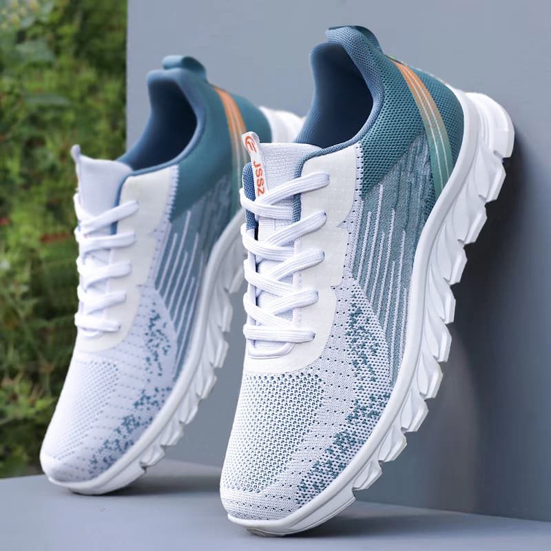 Sapatos masculinos primavera novo estilo tênis masculinos rendas tênis de corrida moda na moda sapatos esportivos