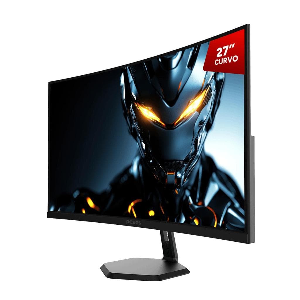 Monitor Gamer Pcyes Quartzo Q27c 27" Curvo Fhd Va 100hz 5ms Hdmi/Vga Freesync Black Vulcan