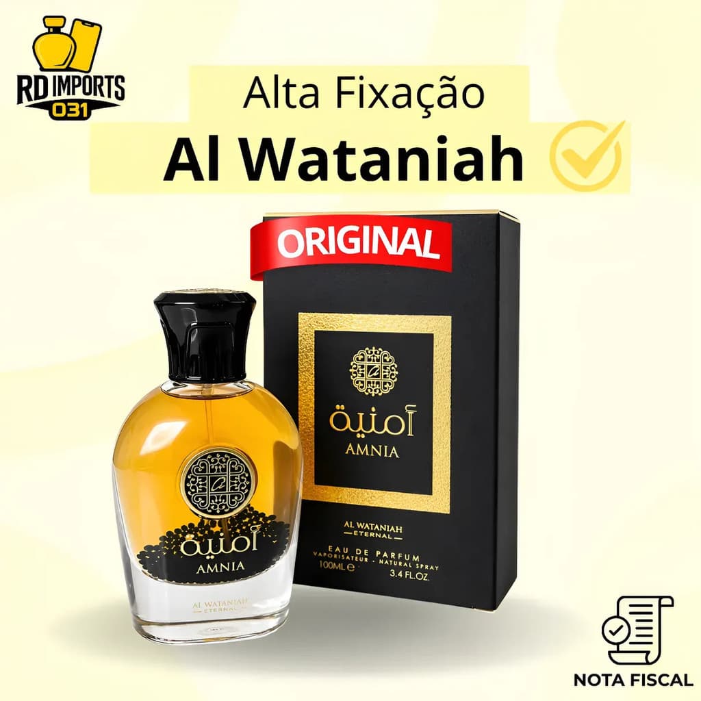 Perfume Árabe Amnia Al Wataniah Feminino Eau De Parfum 100ml Original Importado Com Nf